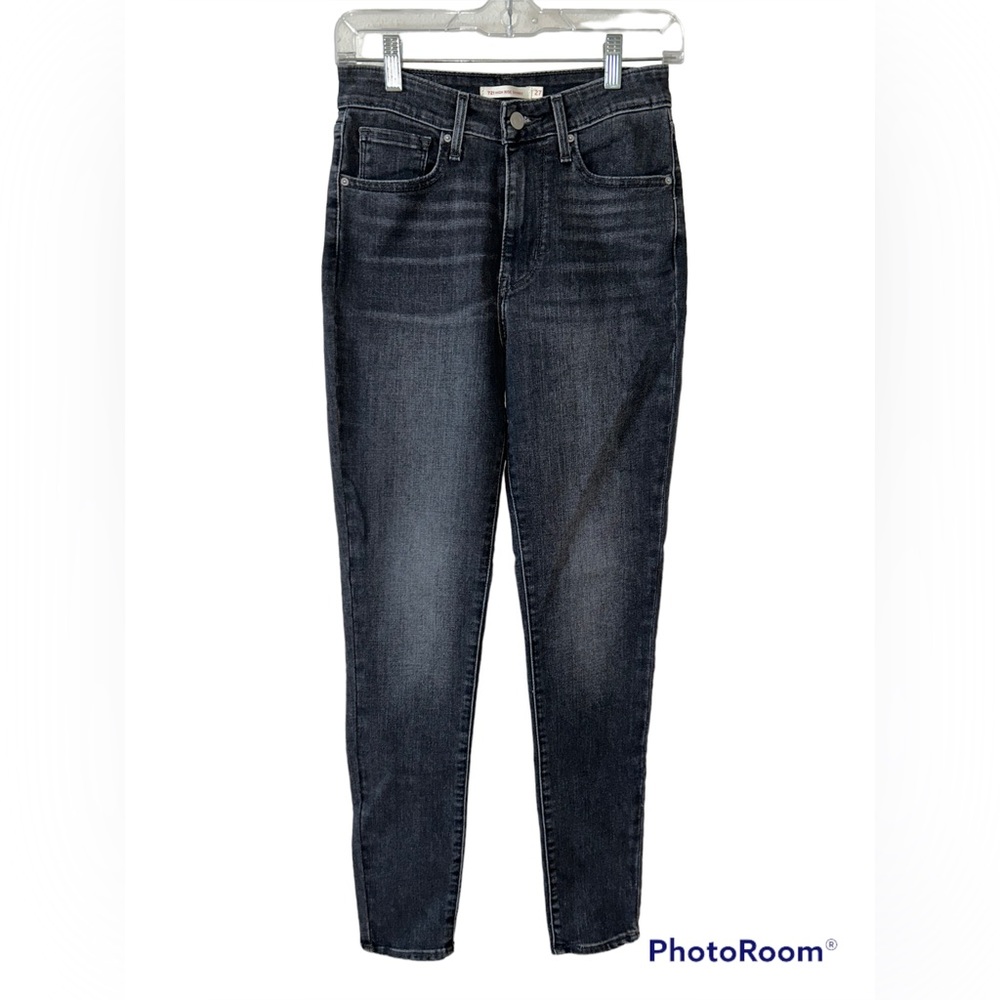 Levi’s 721 women’s black denim high rise skinny stretchy jeans size 27